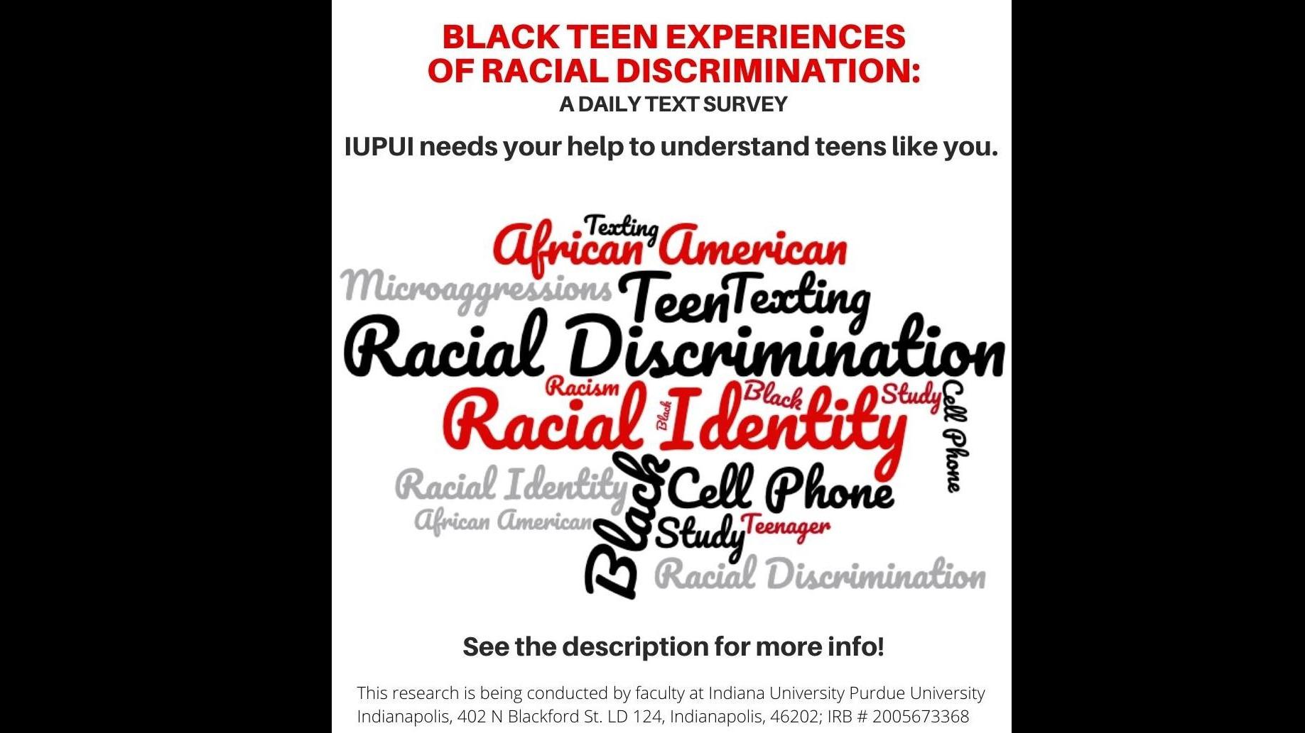 Black Teen Experiences of Racial Discrimination: A Daily Text Survey